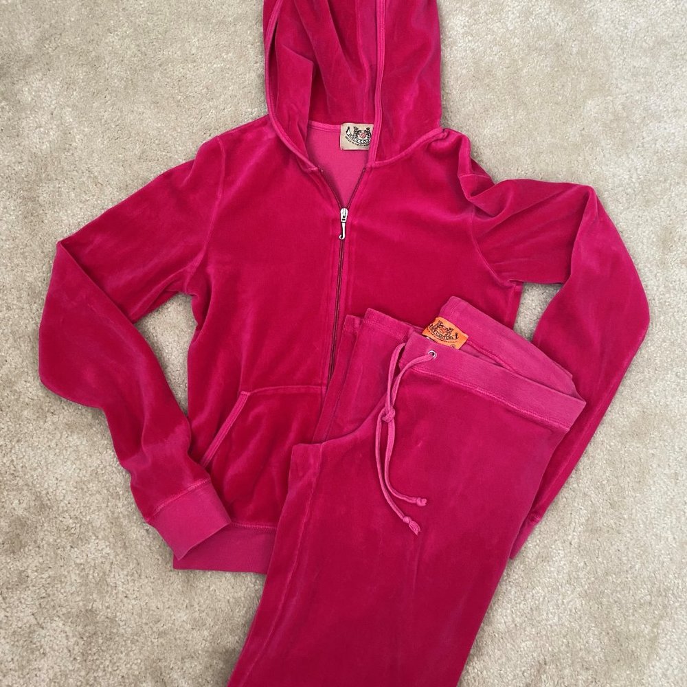 Juicy Couture Y2K Vintage ‘OG’ Tracksuit Matching Set (Pants & Jacket) Hot Pink